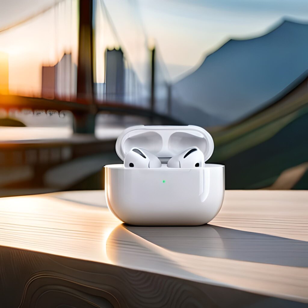 Iphone airpods pro on the table